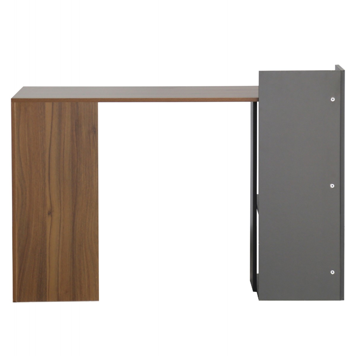 ΓΡΑΦΕΙΟ ΜΕΛΑΜΙΝΗΣ ΜΕ ΡΑΦΙΑ SYNDYA HM8994.01 ΚΑΡΥΔΙ- ΓΚΡΙ 112x55x85Y εκ.