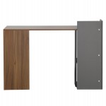 ΓΡΑΦΕΙΟ ΜΕΛΑΜΙΝΗΣ ΜΕ ΡΑΦΙΑ SYNDYA HM8994.01 ΚΑΡΥΔΙ- ΓΚΡΙ 112x55x85Y εκ.