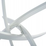 ΤΡΑΠΕΖΙ ΚΟΥΖΙΝΑΣ ΣΤΡΟΓΓΥΛΟ ΜΕΤΑΛ. JAFARU ΛΕΥΚΟ-ΓΥΑΛΙ ΑΣΦΑΛΕΙΑΣ Φ90X75Yεκ.HM8499.03