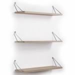 ΣΕΤ ΡΑΦΙΑ ΤΟΙΧΟΥ BHANN 3ΤΜΧ ΜΕΛΑΜΙΝΗ ΚΑΙ ΜΕΤΑΛΛΟ HM9173.01 SONAMA ΧΡΩΜΙΟ 60x12,5x18Υ εκ.