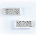 ΣΕΤ ΡΑΦΙΑ ΤΟΙΧΟΥ 2ΤΜΧ ΜΕΛΑΜΙΝΗΣ SILLIA HM9192.03 ΛΕΥΚΟ ΕΚΡΟΥ 55x20x22Y εκ.