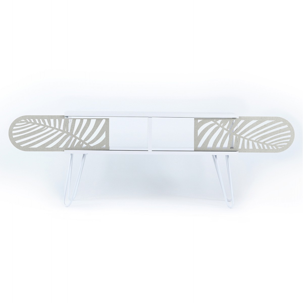 ΕΠΙΠΛΟ ΤΗΛΕΟΡΑΣΗΣ ΜΕΛΑΜΙΝΗΣ SILLIA HM9188.02 ΛΕΥΚΟ ΕΚΡΟΥ 106x30x48Y εκ.