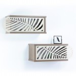 ΣΕΤ ΡΑΦΙΑ ΤΟΙΧΟΥ 2ΤΜΧ ΜΕΛΑΜΙΝΗΣ SILLIA HM9192.01 ΚΑΡΥΔΙ ΕΚΡΟΥ 55x20x22Y εκ.