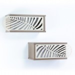 ΣΕΤ ΡΑΦΙΑ ΤΟΙΧΟΥ 2ΤΜΧ ΜΕΛΑΜΙΝΗΣ SILLIA HM9192.01 ΚΑΡΥΔΙ ΕΚΡΟΥ 55x20x22Y εκ.