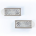 ΣΕΤ ΡΑΦΙΑ ΤΟΙΧΟΥ 2ΤΜΧ ΜΕΛΑΜΙΝΗΣ SILLIA HM9192.01 ΚΑΡΥΔΙ ΕΚΡΟΥ 55x20x22Y εκ.