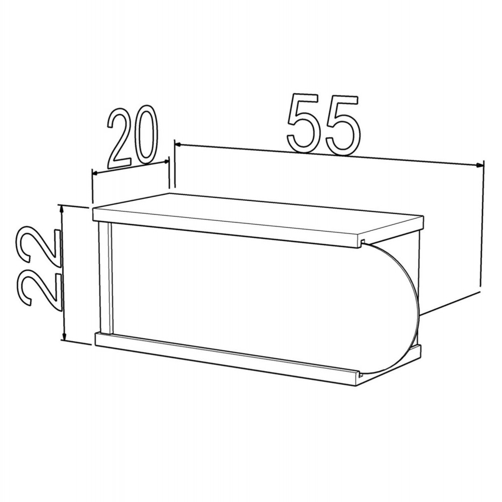 ΣΕΤ ΡΑΦΙΑ ΤΟΙΧΟΥ 2ΤΜΧ ΜΕΛΑΜΙΝΗΣ SILLIA HM9192.02 SONAMA ΕΚΡΟΥ 55x20x22Y εκ.