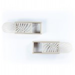 ΣΕΤ ΡΑΦΙΑ ΤΟΙΧΟΥ 2ΤΜΧ ΜΕΛΑΜΙΝΗΣ SILLIA HM9192.02 SONAMA ΕΚΡΟΥ 55x20x22Y εκ.