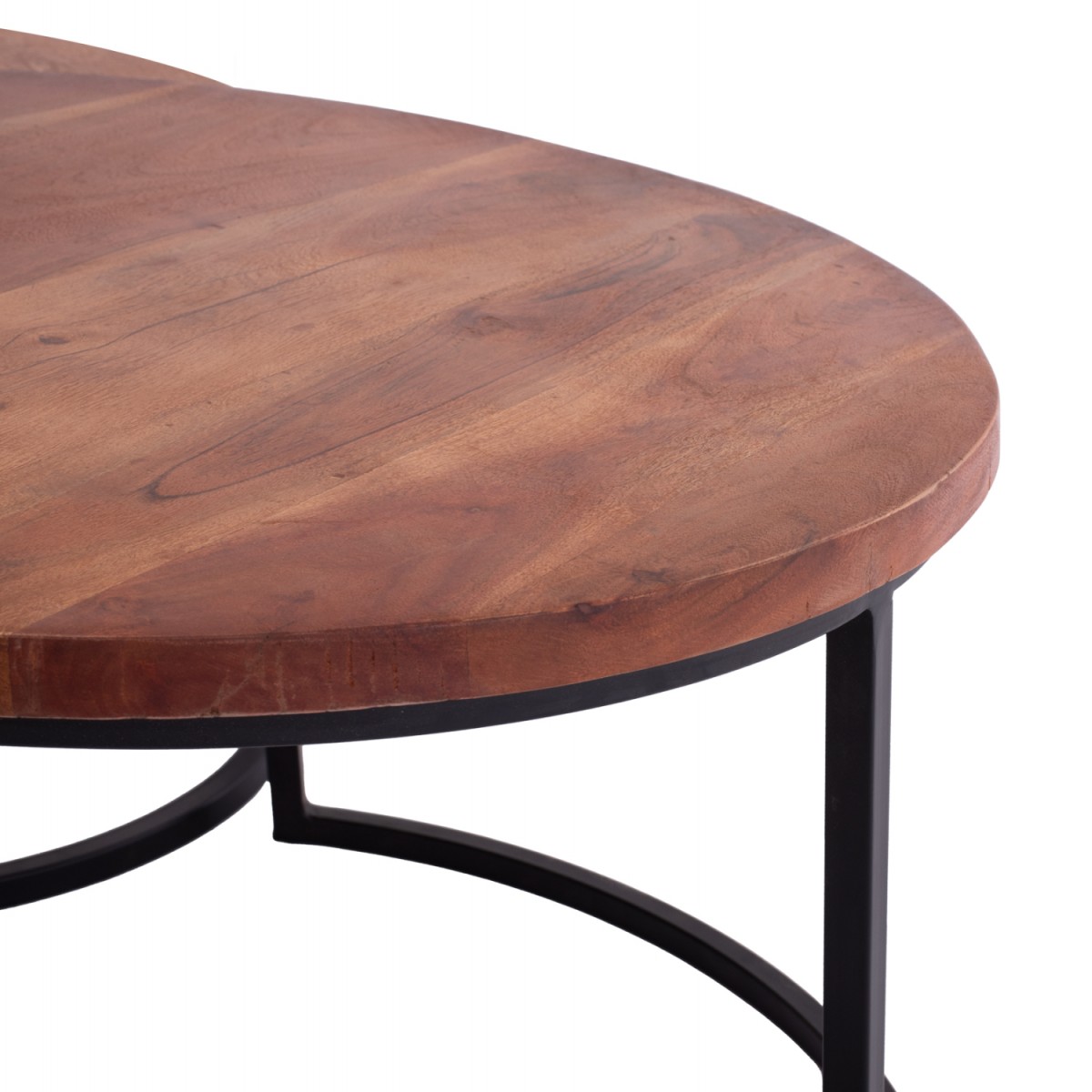 ΣΕΤ ΖΙΓΚΟΝ OBI HM9255 ΑΠΟ ΜΑΣΙΦ ΞΥΛΟ ΑΚΑΚΙΑΣ ΜΕ ΜΑΥΡΑ ΜΕΤΑΛΛΙΚΑ ΠΟΔΙΑ 78x78x47Υ εκ.