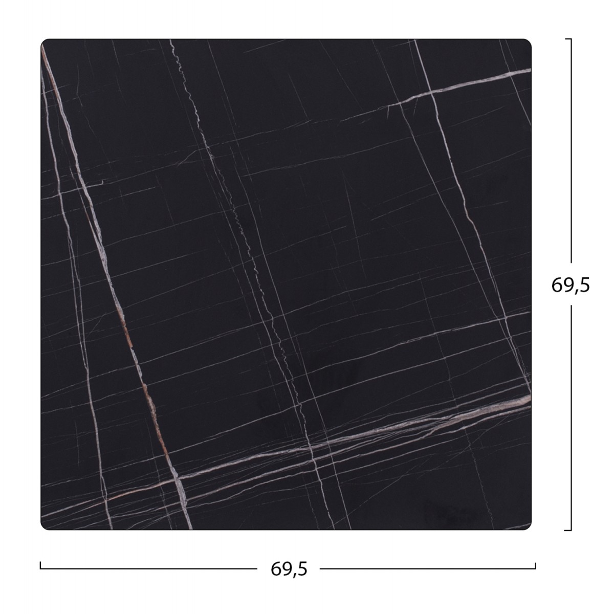 ΕΠΙΦΑΝΕΙΑ ΤΡΑΠΕΖΙΟΥ COMPACT HPL ΜΑΥΡΟ ΜΑΡΜΑΡΟ 5175 ΗΜ11699.02 69,5x69,5 ΠΑΧΟΥΣ 12mm.