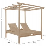 ΞΑΠΛΩΣΤΡΑ ΕΠΑΓΓΕΛΜ. ΜΥΚΟΝΟΣ ΞΥΛΙΝΗ ΔΙΠΛΗ ΜΠΕΖ ΜΕ ΟΥΡΑΝΟ 205x167x212Υεκ.HM5428.02