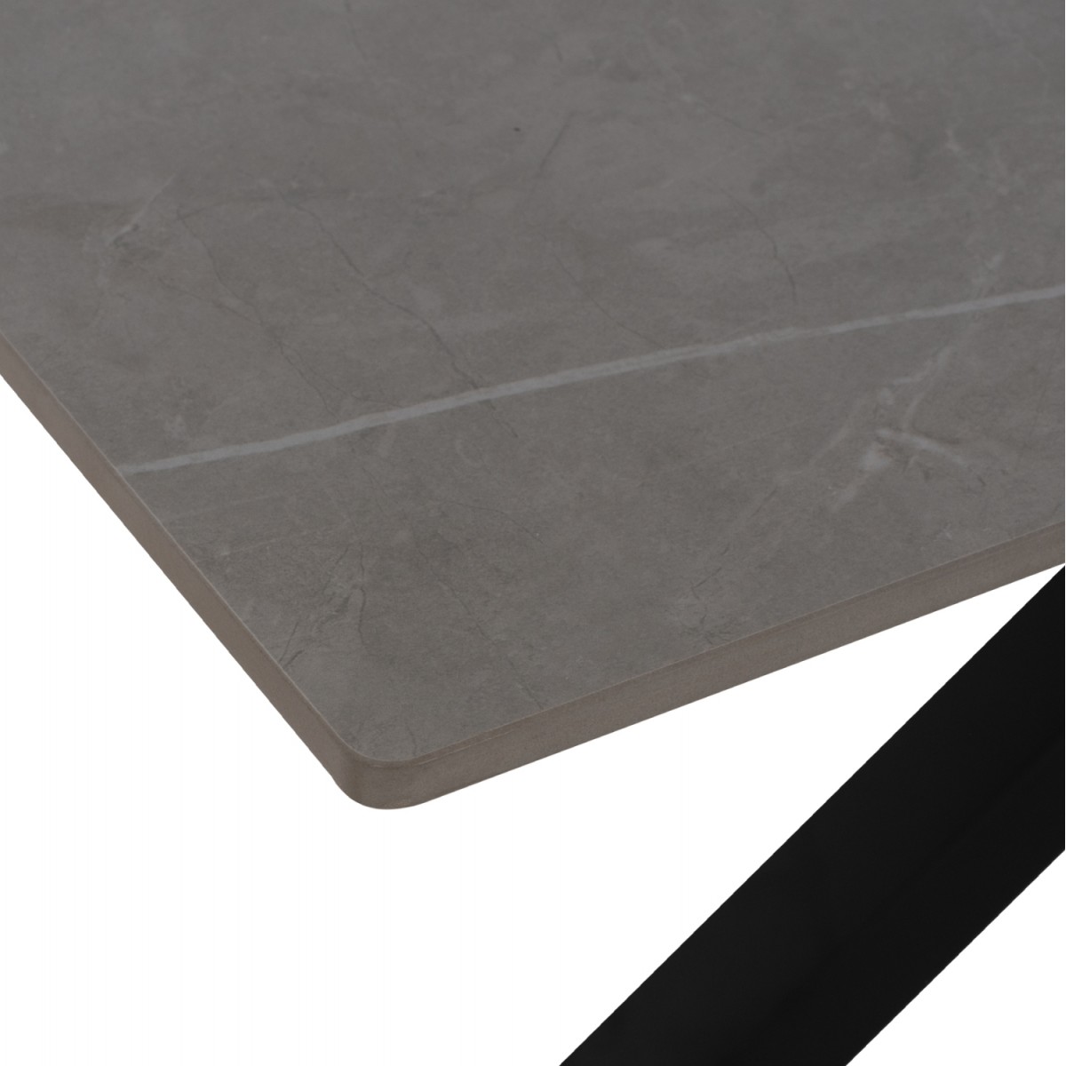 ΤΡΑΠΕΖΙ ΤΡΑΠΕΖΑΡΙΑΣ SYNTEC HM9308.03 SINTERED STONE ΓΚΡΙ ΜΕΤΑΛΛΙΚΑ ΠΟΔΙΑ 160x90x75Υεκ.