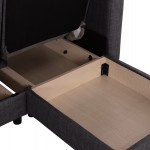 ΚΑΝΑΠΕΣ ΚΡΕΒΑΤΙ GHUFRAN ΓΩΝΙΑ ΑΝΑΣΤΡΕΨΙΜΗ ΓΚΡΙ ΜΕ ΑΠΟΘΗΚΕΤΙΚΟ ΧΩΡΟ HM3244.03 202x140x78Yεκ.