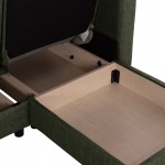 ΚΑΝΑΠΕΣ ΚΡΕΒΑΤΙ GHUFRAN ΓΩΝΙΑ ΑΝΑΣΤΡΕΨΙΜΗ DARK OLIVE ΜΕ ΑΠΟΘΗΚΕΤΙΚΟ ΧΩΡΟ HM3244.05 202x140x78Yεκ.