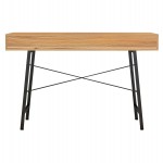 ΓΡΑΦΕΙΟ ΚΑΡΥΔΙ-ΓΚΡΙ ΜΕ ΜΑΥΡΟ ΜΑΤ ΣΚΕΛΕΤΟ HM2128.03 120x48x76,5Υ εκ.