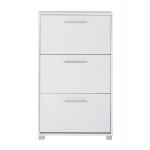 ΠΑΠΟΥΤΣΟΘΗΚΗ DAVINA ΜΕΛΑΜΙΝΗΣ 3ΘΕΣΕΩΝ HM2221.05 ΛΕΥΚΗ 62Χ24Χ110Υ εκ.