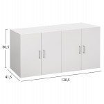 ΠΑΤΑΡΙ 4ΦΥΛΛΗΣ ΝΤΟΥΛΑΠΑΣ FERNANDA HM352.05 ΣΕ ΧΡΩΜΑ ΛΕΥΚΟ 120,5x41,5x60,5Υ εκ.