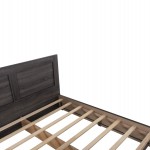 ΚΡΕΒΑΤΙ ΜΕΛΑΜΙΝΗΣ CAPRI HM312.07 ΜΕ 2 ΣΥΡΤΑΡΙΑ ΑΝΘΡΑΚΙ ΓΙΑ ΣΤΡΩΜΑ 150x200εκ.