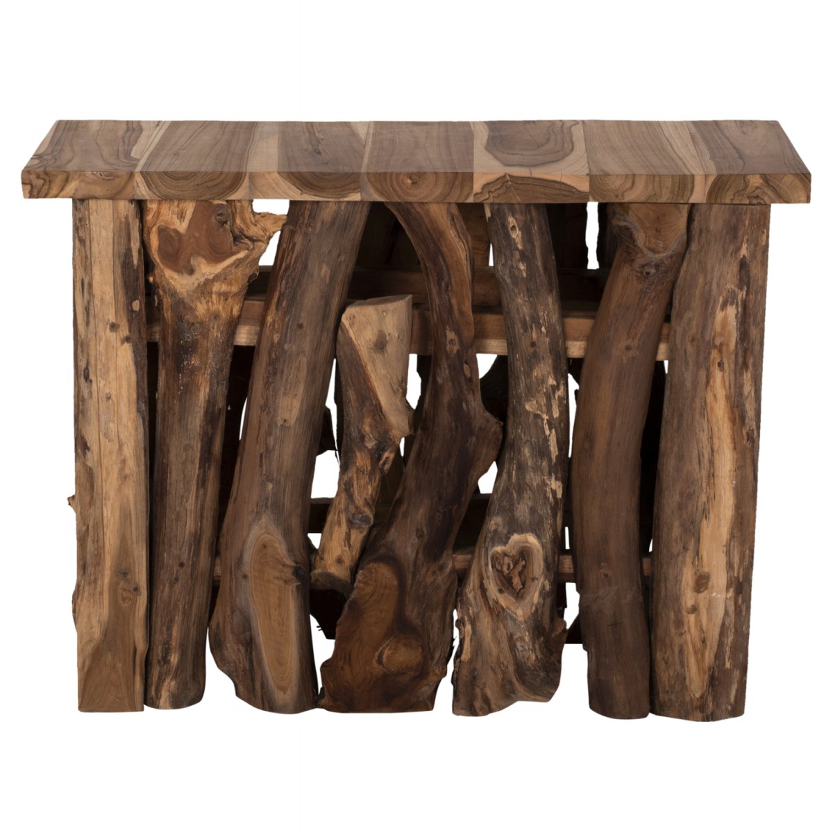 ΚΟΝΣΟΛΑ HM9336 ΑΠΟ ΜΑΣΙΦ ΞΥΛΟ ΤEAK ΦΥΣΙΚΟ 100X35X75Y εκ.