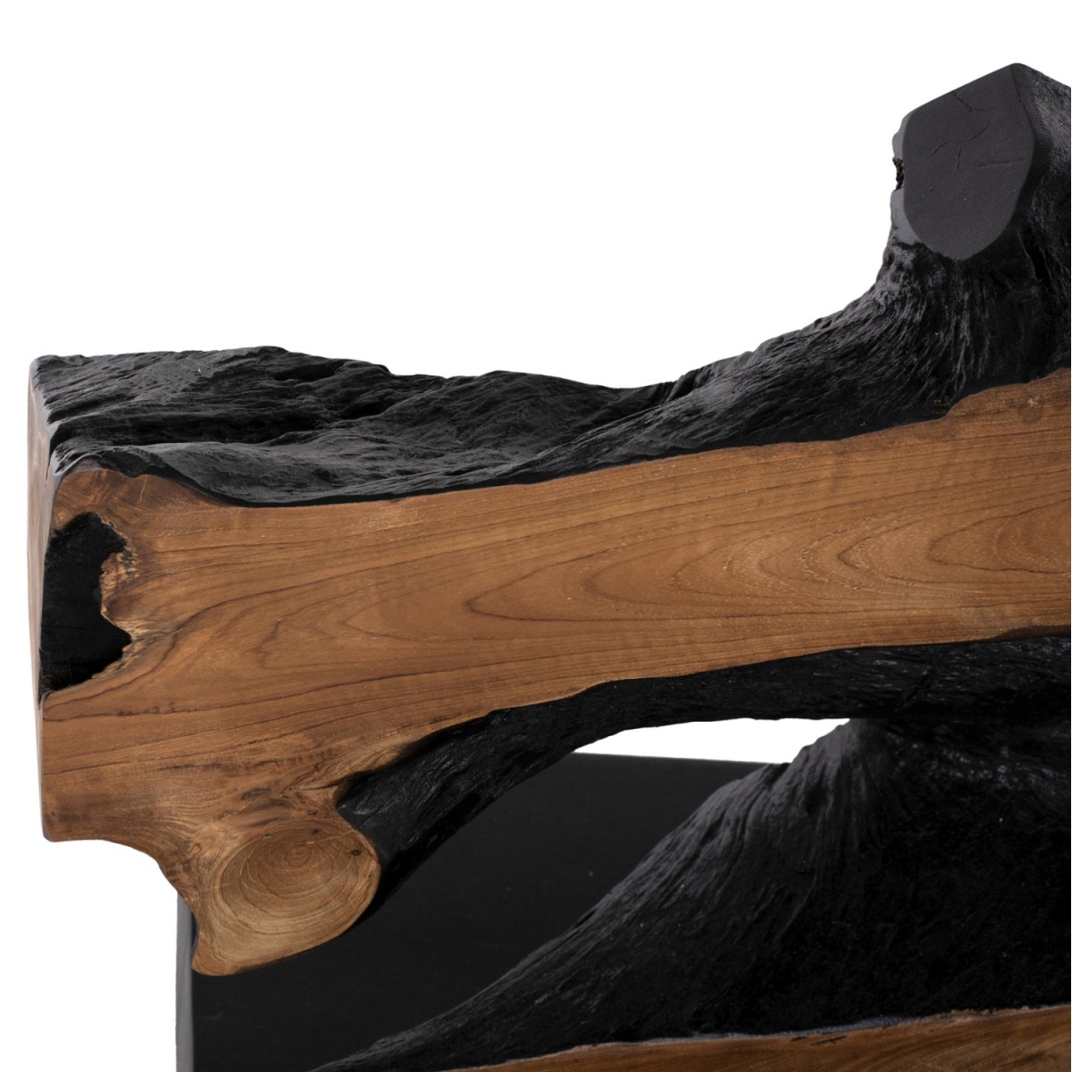 ΚΟΝΣΟΛΑ HM9356 ΑΠΟ ΜΑΣΙΦ ΞΥΛΟ ΤEAK ΦΥΣΙΚΟ - ΜΑΥΡΟ 150X40X80YΕΚ.