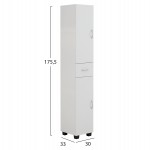 ΝΤΟΥΛΑΠΙ ADEMIA ΣΤΗΛΗ ΠΟΛΛΑΠΛΩΝ ΧΡΗΣΕΩΝ ΜΕΛΑΜΙΝΗ ΛΕΥΚΟ 30x33x175,5Yεκ.HM9124.11