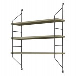 ΡΑΦΙΕΡΑ ΤΟΙΧΟΥ ACHALA ΜΕΛΑΜΙΝΗΣ HM9185.12 OLIVE GREY 60x15x68Y εκ.