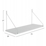 ΡΑΦΙ ΤΟΙΧΟΥ AGILAN ΜΕΛΑΜΙΝΗΣ HM9183.15 ΛΕΥΚΟ 72x20x27Y εκ.