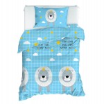 ΠΑΙΔΙΚΟ ΣΕΤ ΠΑΠΛΩΜΑΤΟΘΗΚΗ ΜΕ ΜΑΞΙΛΑΡΟΘΗΚΗ HM12059 ΜΟΝΟ ΓΑΛΑΖΙΟ 160x220εκ. 162ELR9716