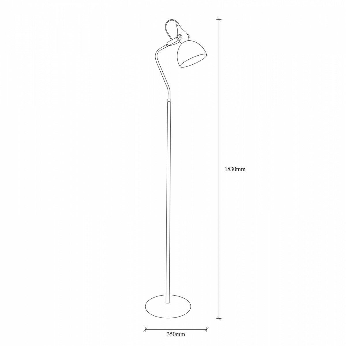 ΦΩΤΙΣΤΙΚΟ ΔΑΠΕΔΟΥ ΜΕΤΑΛΛΙΚΟ ΜΑΥΡΟ HM7342 35x30x183 εκ.