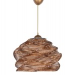 ΦΩΤΙΣΤΙΚΟ ΟΡΟΦΗΣ ΕΣΩΤΕΡΙΚΟΥ ΧΩΡΟΥ ΚΡΕΜΑΣΤΟ HM7372 ΑΠΟ ΞΥΛΟ ΚΑΙ BAMBOO ΚΑΡΥΔΙ 32x32x65Υ εκ.