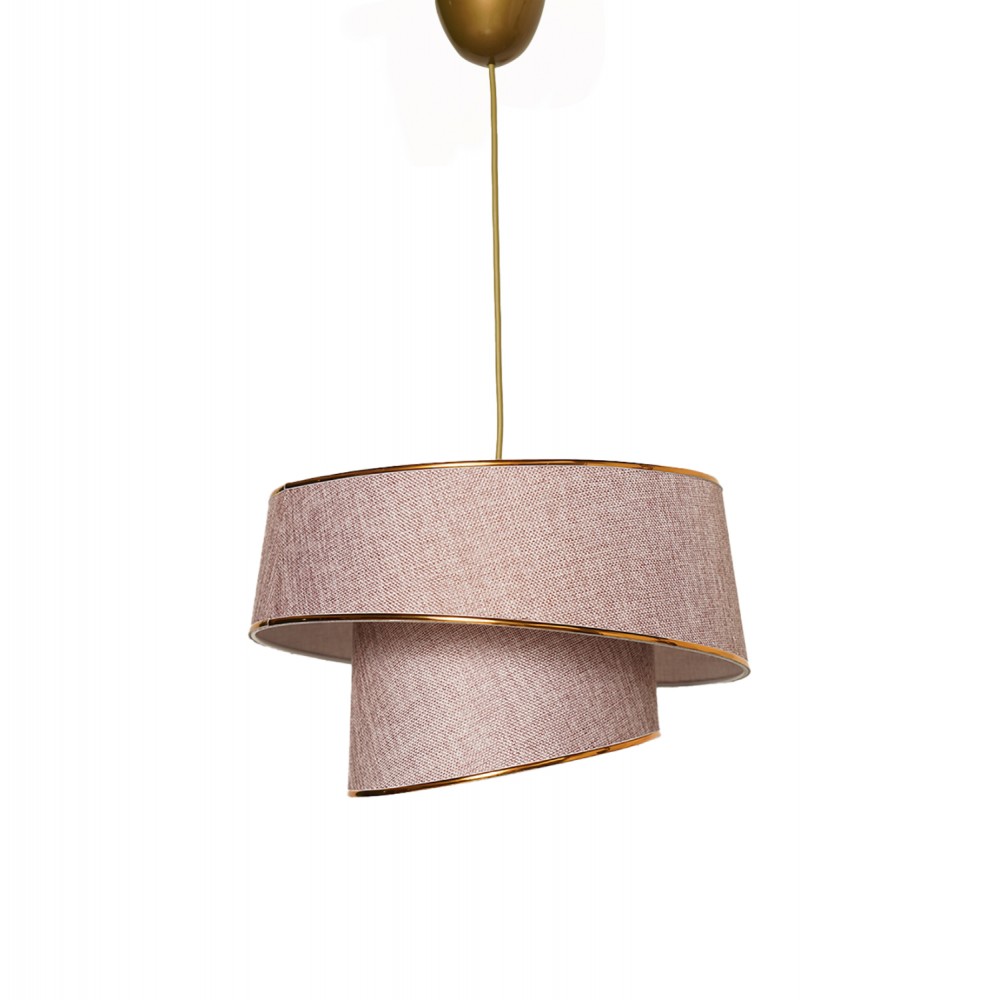 ΦΩΤΙΣΤΙΚΟ ΟΡΟΦΗΣ ΚΡΕΜΑΣΤΟ HM7356.07 ΜΕΤΑΛΛΟ ΚΑΙ ΥΦΑΣΜΑ ΣΑΠΙΟ ΜΗΛΟ ΧΡΥΣΟ Φ32x70Υ εκ.