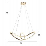 ΦΩΤΙΣΤΙΚΟ ΟΡΟΦΗΣ LED ΧΡΥΣΟ HM7522.02 70x78 εκ.