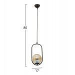 ΦΩΤΙΣΤΙΚΟ ΟΡΟΦΗΣ ΜΕΤΑΛΛΙΚΟ ΜΑΥΡΟ HM7386.01 17x80 εκ.