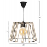 ΦΩΤΙΣΤΙΚΟ ΟΡΟΦΗΣ ΜΕΤΑΛΛΙΚΟ ΜΑΥΡΟ ΜΕ ΣΧΟΙΝΙ HM7617.01