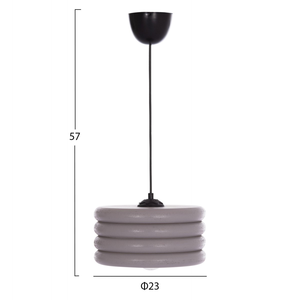 ΦΩΤΙΣΤΙΚΟ ΟΡΟΦΗΣ ΚΡΕΜΑΣΤΟ ΑΠΟ ΞΥΛΟ ΓΚΡΙ HM7655.04 Φ23x57 εκ.
