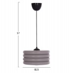 ΦΩΤΙΣΤΙΚΟ ΟΡΟΦΗΣ ΚΡΕΜΑΣΤΟ ΑΠΟ ΞΥΛΟ ΓΚΡΙ HM7655.04 Φ23x57 εκ.