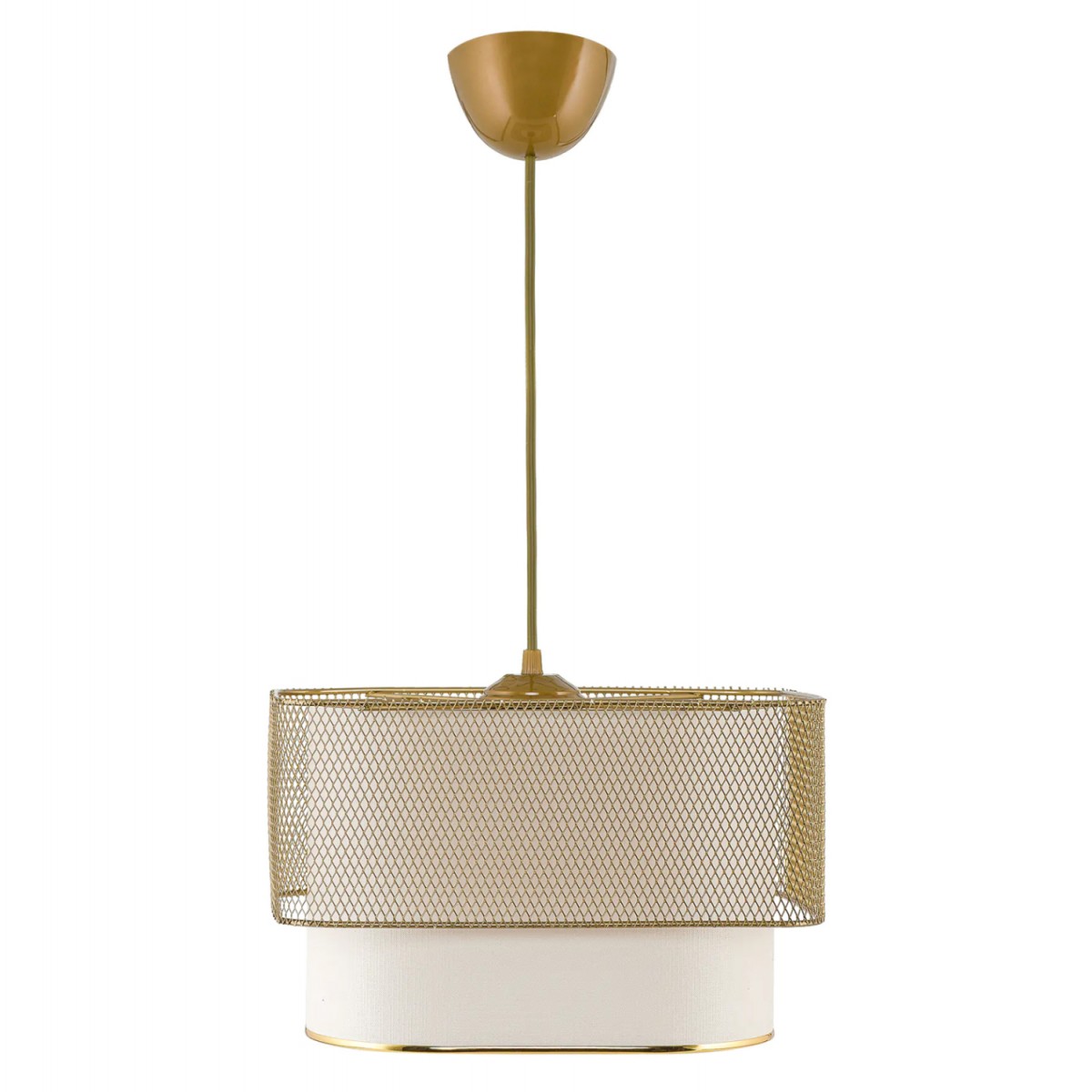 ΦΩΤΙΣΤΙΚΟ ΟΡΟΦΗΣ ΚΡΕΜΑΣΤΟ HM7660.02 ΜΕΤΑΛΛΟ ΥΦΑΣΜΑ ΧΡΥΣΟ ΛΕΥΚΟ 30x20(65)Yεκ.