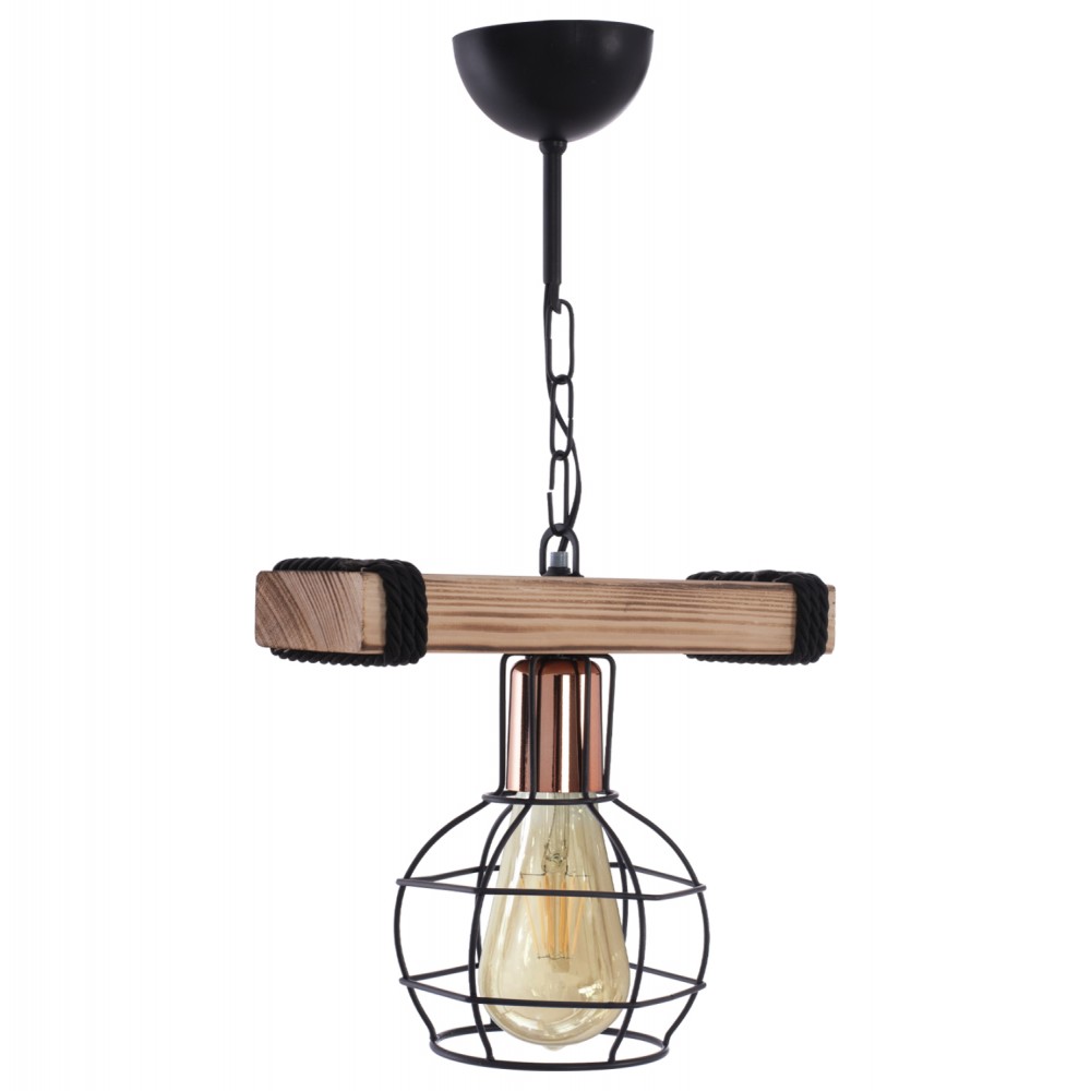 ΦΩΤΙΣΤΙΚΟ ΟΡΟΦΗΣ ME ΞΥΛΟ ΚΑΙ ΜΕΤΑΛΛΙΚΟ ΠΛΕΓΜΑ 30x16x50Υεκ.HM7680.01