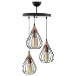 ΦΩΤΙΣΤΙΚΟ ΟΡΟΦΗΣ 3-ΦΩΤΟ ΑΣΣΥΜΕΤΡΗ ΚΡΕΜΑΣΗ ΜΕΤΑΛΛΟ ΜΑΥΡΟ Φ30x70Yεκ.HM7685.01