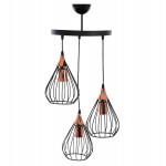 ΦΩΤΙΣΤΙΚΟ ΟΡΟΦΗΣ 3-ΦΩΤΟ ΑΣΣΥΜΕΤΡΗ ΚΡΕΜΑΣΗ ΜΕΤΑΛΛΟ ΜΑΥΡΟ Φ30x70Yεκ.HM7685.01