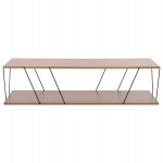 ΤΡΑΠΕΖΙ ΣΑΛΟΝΙΟΥ TARS HM8927.12 ΚΑΡΥΔΙ ΜΕ ΜΑΥΡΕΣ ΜΕΤΑΛΛΙΚΕΣ ΒΕΡΓΕΣ 120Χ50Χ30Yεκ.