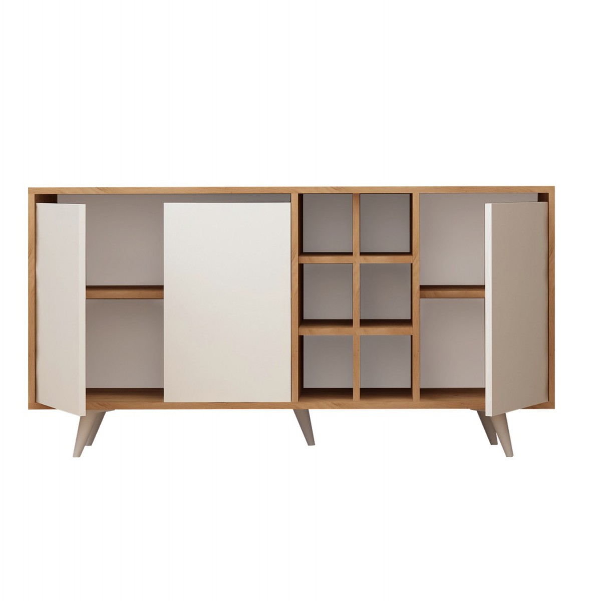 ΜΠΟΥΦΕΣ ΜΕΛΑΜΙΝΗΣ BRIAR ΚΑΡΥΔΙ ΜΕ ΛΕΥΚΕΣ ΠΟΡΤΕΣ 140x40x86Yεκ.HM9432.02