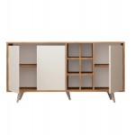 ΜΠΟΥΦΕΣ ΜΕΛΑΜΙΝΗΣ BRIAR ΚΑΡΥΔΙ ΜΕ ΛΕΥΚΕΣ ΠΟΡΤΕΣ 140x40x86Yεκ.HM9432.02