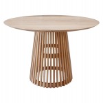 ΤΡΑΠΕΖΙ ΤΡΑΠΕΖΑΡΙΑΣ FRANTZ ΑΠΟ ΜΑΣΙΦ ΞΥΛΟ MINDI ΦΥΣΙΚΟ Φ150x78.5Yεκ.HM9457.01