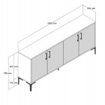 ΜΠΟΥΦΕΣ ΜΕΛΑΜΙΝΗΣ HM9428.03 ΚΑΡΥΔΙ ΚΑΙ ΟΨΗ ΜΑΥΡΟ ΜΑΡΜΑΡΟ 180x35x78Υεκ.