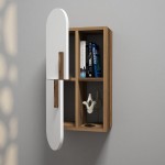 ΡΑΦΙΕΡΑ ΤΟΙΧΟΥ ΜΕΛΑΜΙΝΗΣ HM9522.03 ΣΕ ΚΑΡΥΔΙ ΜΕ ΛΕΥΚΟ 35x22x80Y εκ.