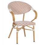 ΠΟΛΥΘΡΟΝΑ BAMBOO LOOK HM5861.03 ΚΑΦΕ-ΛΕΥΚΟ 58.5x58x82Υεκ.