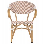 ΠΟΛΥΘΡΟΝΑ BAMBOO LOOK HM5861.03 ΚΑΦΕ-ΛΕΥΚΟ 58.5x58x82Υεκ.