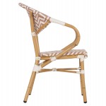 ΠΟΛΥΘΡΟΝΑ BAMBOO LOOK HM5861.03 ΚΑΦΕ-ΛΕΥΚΟ 58.5x58x82Υεκ.