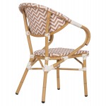 ΠΟΛΥΘΡΟΝΑ BAMBOO LOOK HM5861.03 ΚΑΦΕ-ΛΕΥΚΟ 58.5x58x82Υεκ.