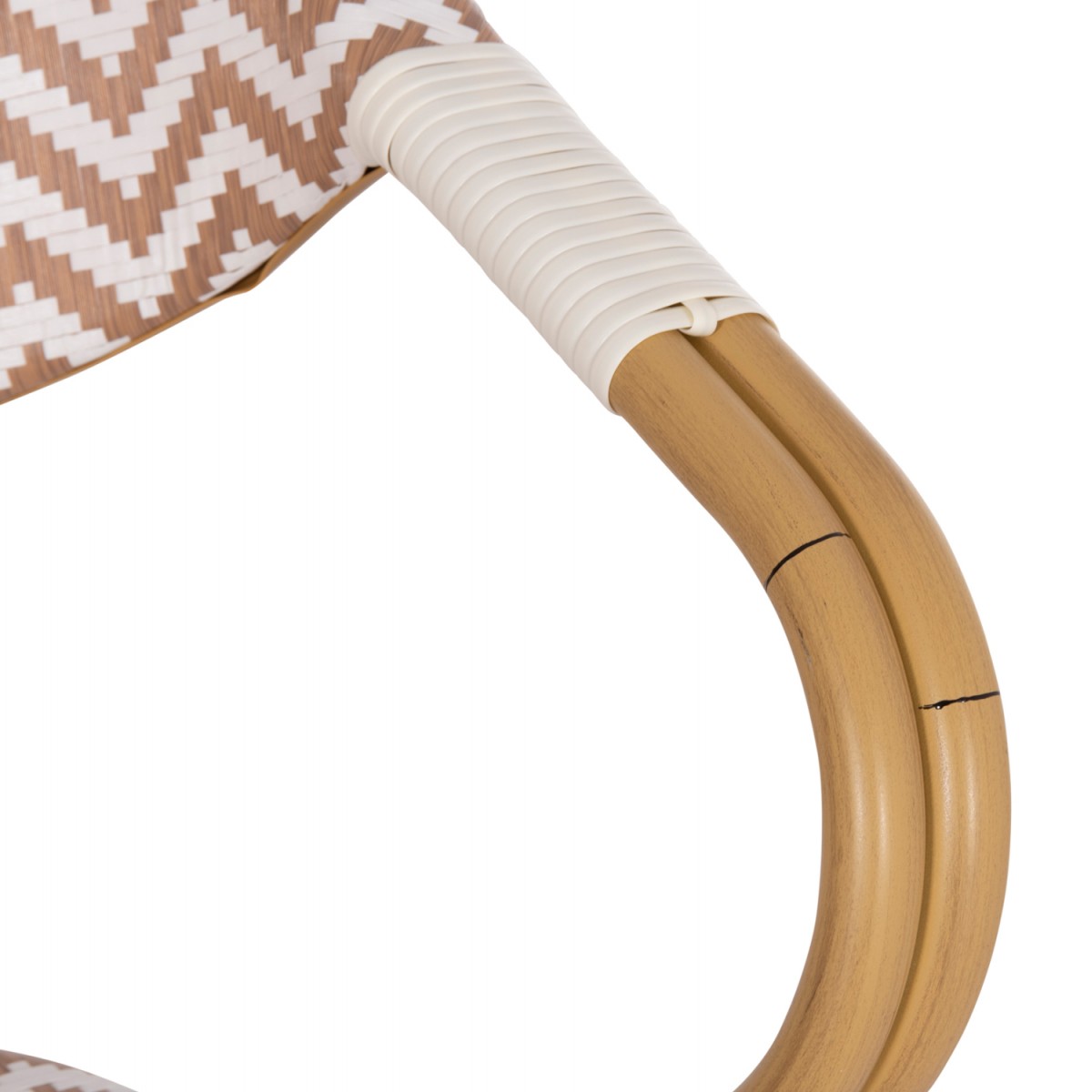 ΠΟΛΥΘΡΟΝΑ BAMBOO LOOK HM5861.03 ΚΑΦΕ-ΛΕΥΚΟ 58.5x58x82Υεκ.